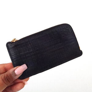 Loewe Black Embossed Leather Anagram Card Case